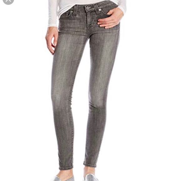 Big Star Denim - Big Star Vintage Grey Mid Rise Alex Skinny Jeans